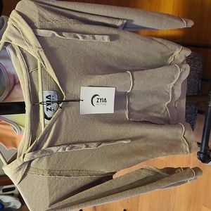 Women's Zyia Active Gray Lightweight Beach Hoodie - XS